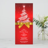 Feierliche Feste Feste Elegante Rote Einladung (Stehend Vorderseite)