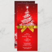 Feierliche Feste Feste Elegante Rote Einladung (Vorne/Hinten)