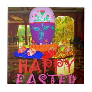 Feierliche Feste Springtime Osterfarbene Eizellen Fliese