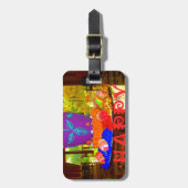 Feierliche Feste Springtime Osterfarbene Eizellen Gepäckanhänger (Vorderseite vertikal)