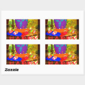 Feierliche Feste Springtime Osterfarbene Eizellen  Rechteckiger Aufkleber (Blatt)