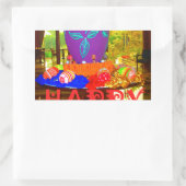 Feierliche Feste Springtime Osterfarbene Eizellen  Rechteckiger Aufkleber (Tasche)