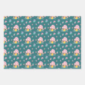 Feierliche Festliche Mushroom rot-grün goldbraun W Geschenkpapier Set (Vorderseite 2)