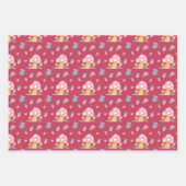 Feierliche Festliche Mushroom rot-grün goldbraun W Geschenkpapier Set (Vorderseite)