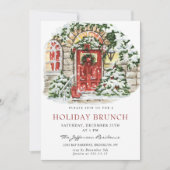 Feierliche Festtage Weihnachtsfeiertage BRUNCH Einladung (Vorderseite)