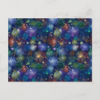 Feierliche Feuerwerke Postkarte