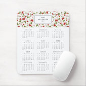 Feierliche Florals Jahr Kalender Mousepad (Mit Mouse)