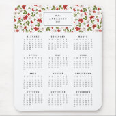 Feierliche Florals Jahr Kalender Mousepad (Vorne)