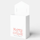 Feierliche Florals Whimsical Names Frohe Weihnacht Geschenkschachtel (Geöffnet)