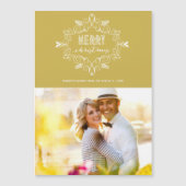 Feierliche Foliage Deko Holiday Foto Magnetkarte (Vorderseite)