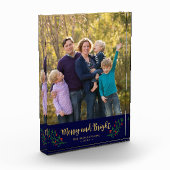 Feierliche Foliage Merry and Bright Holiday Foto (Links)