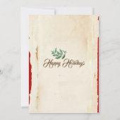 Feierliche Foliage Vintag Pine Cone Weihnachten Einladung (Rückseite)