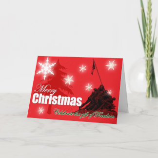 Feierliche Freiheit Militärweihnachtskarte Feiertagskarte