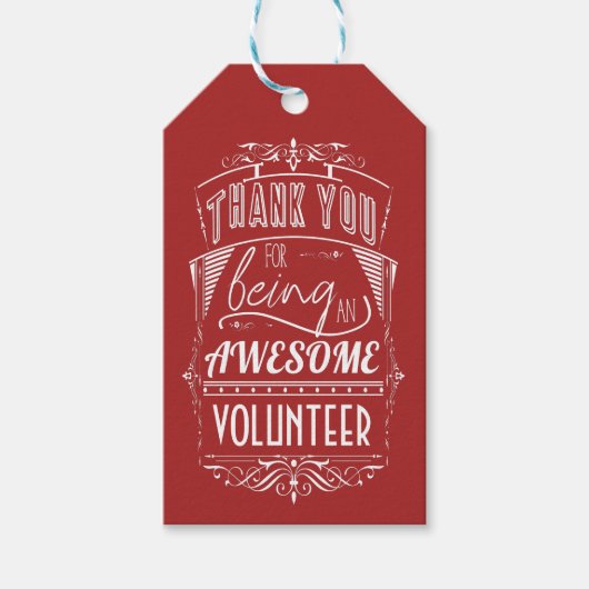 Feierliche Freiwillige Vielen Dank Geschenkanhänger (Vorderseite)