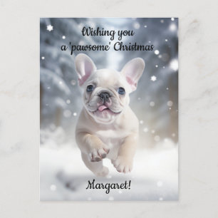 Feierliche Frenchie Frolic Postkarte