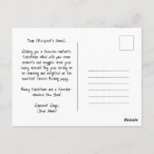 Feierliche Frenchie Frolic Postkarte (Rückseite)