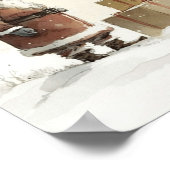 Feierliche Freude: Der afroamerikanische Santa Poster (Ecke)