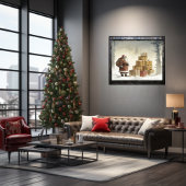 Feierliche Freude: Der afroamerikanische Santa Poster