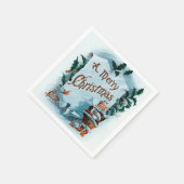 Feierliche Freude: Ein klassischer Weihnachtsabend Serviette (Ecke)