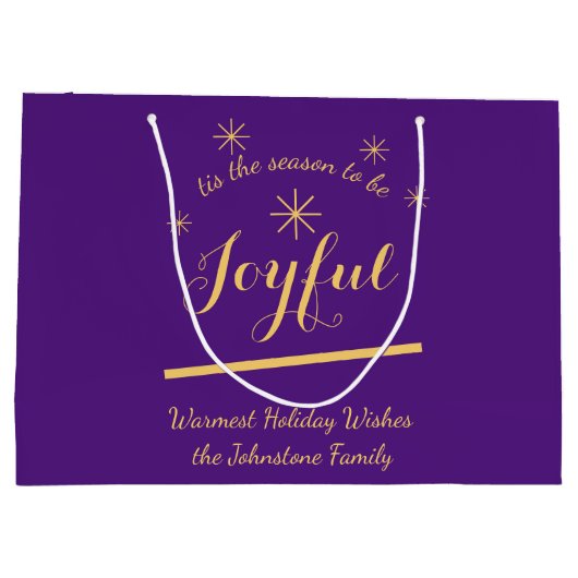 Feierliche Freude - "Es ist die Jahreszeit, Freude Große Geschenktüte (Rückseite)