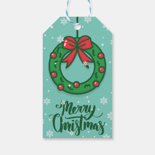 Feierliche Freude Geschenkanhänger (Rückseite)