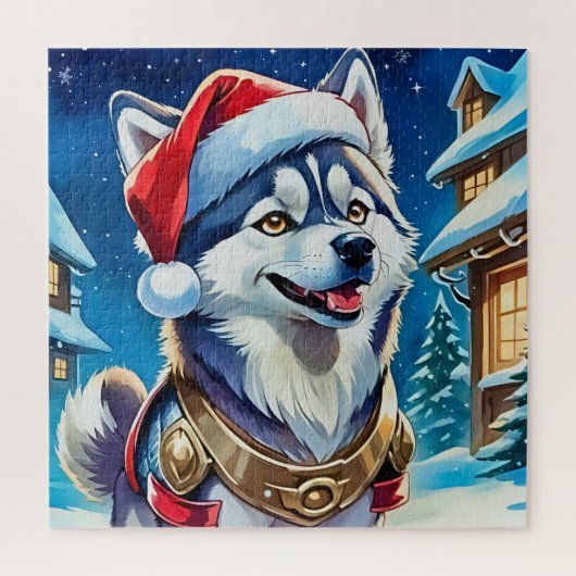 Feierliche Freude mit einem fröhlichen Pup Puzzle (Vertikal)