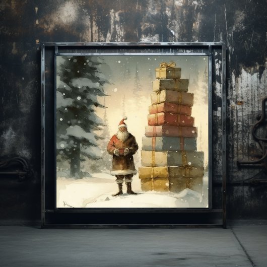 Feierliche Freude: Schwarzer Weihnachtsmann Poster