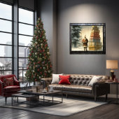 Feierliche Freude: Schwarzer Weihnachtsmann Poster