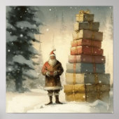 Feierliche Freude: Schwarzer Weihnachtsmann Poster (Vorne)