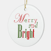 Feierliche Freude und Helle, Rot und Grün Keramik Ornament (Links)