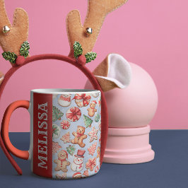 Feierliche Freude: Weihnachts-Cookie Wunderland Na Tasse