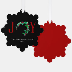 Feierliche Freude Weihnachtsfeier Minimalistischer Ornament Karte