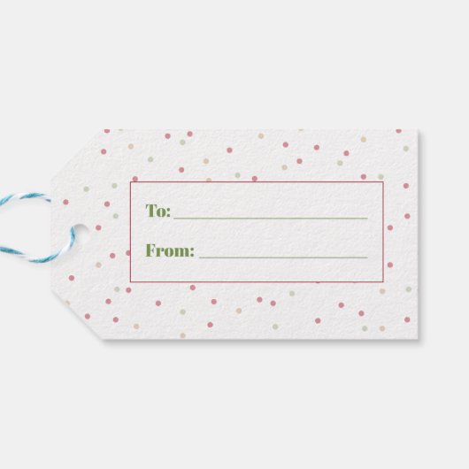 Feierliche freuliche Typografie - farbenfrohe Weih Geschenkanhänger (Rückseite Horizontal)