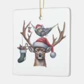 Feierliche Freunde Keramikornament (Links)