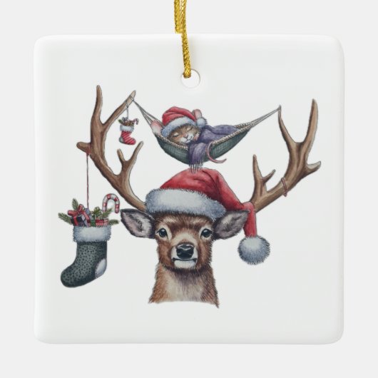 Feierliche Freunde Keramikornament (Vorderseite)