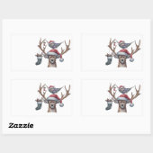 Feierliche Freunde Rechteckiger Aufkleber (Blatt)