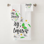 Feierliche Frohe Weihnachten Badhandtuch Set (Insitu)