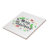 Feierliche Frohe Weihnachten Fliese (Seite)