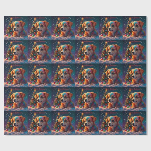 Feierliche Frohe Weihnachten Geschenkpapier (Flach)