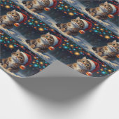 Feierliche Frohe Weihnachten Geschenkpapier (Ecke)