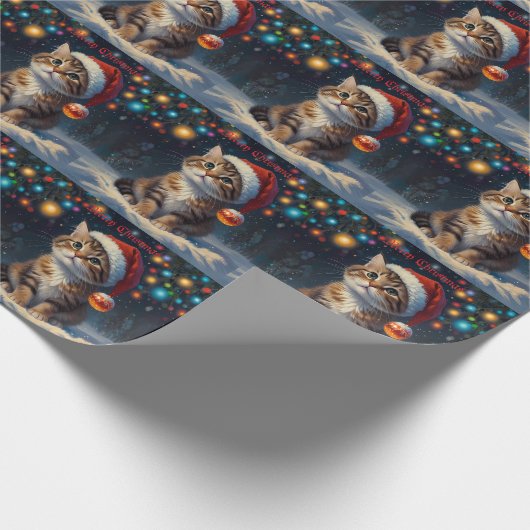 Feierliche Frohe Weihnachten Geschenkpapier (Ecke)