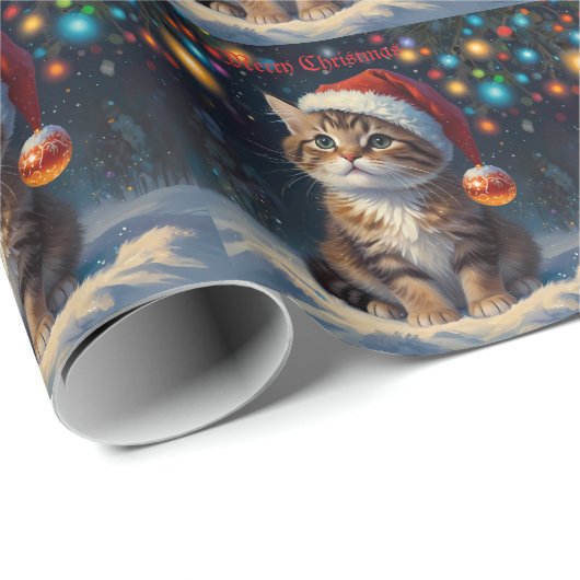 Feierliche Frohe Weihnachten Geschenkpapier (Rolleneckpunkt)