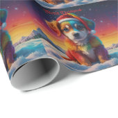 Feierliche Frohe Weihnachten Geschenkpapier (Rolleneckpunkt)