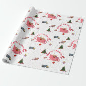 Feierliche Frohe Weihnachten Geschenkpapier (Ungerollt)