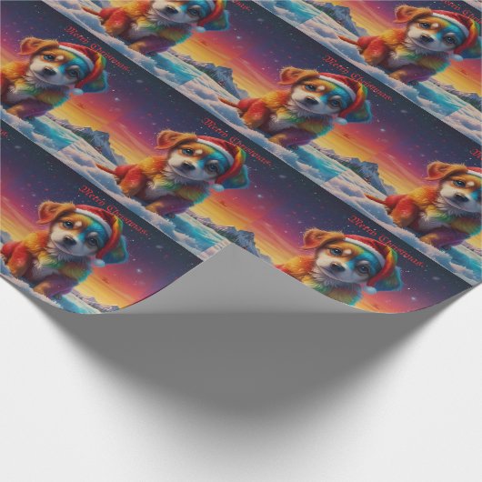 Feierliche Frohe Weihnachten Geschenkpapier (Ecke)