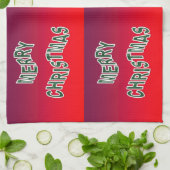 Feierliche Frohe Weihnachten Handtuch (Gefaltet)