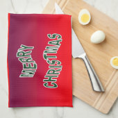 Feierliche Frohe Weihnachten Handtuch (Viertel Falte)