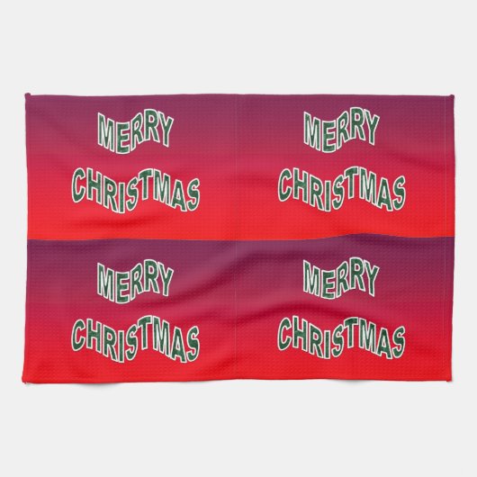 Feierliche Frohe Weihnachten Handtuch (Horizontal)