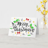 Feierliche Frohe Weihnachten Karte (Gelbe Blume)