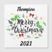 Feierliche Frohe Weihnachten Magneteinladung (Vorderseite)